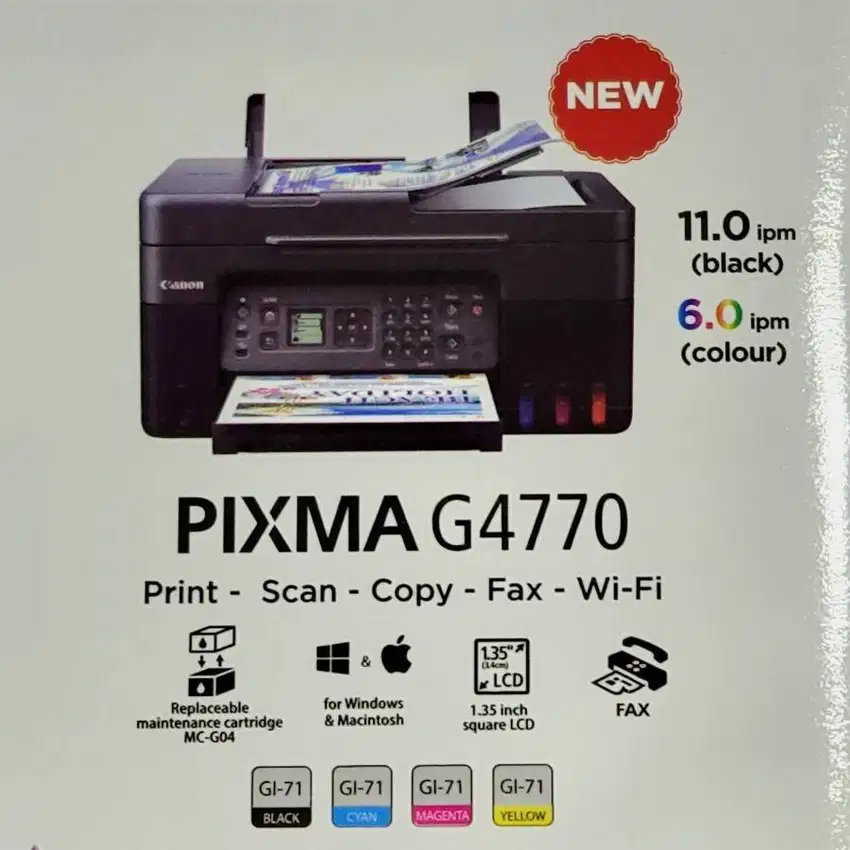 Printer Canon  G4770  PRINT SCAN COPY /Fax/ WiFi ADF/F4