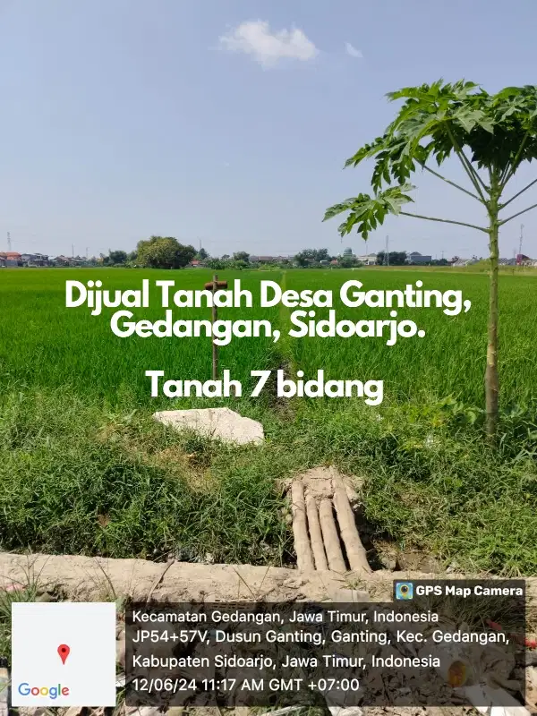 Jual Lahan Tanah Luas Di Gedangan Sidoarjo Ada 7 Bidang