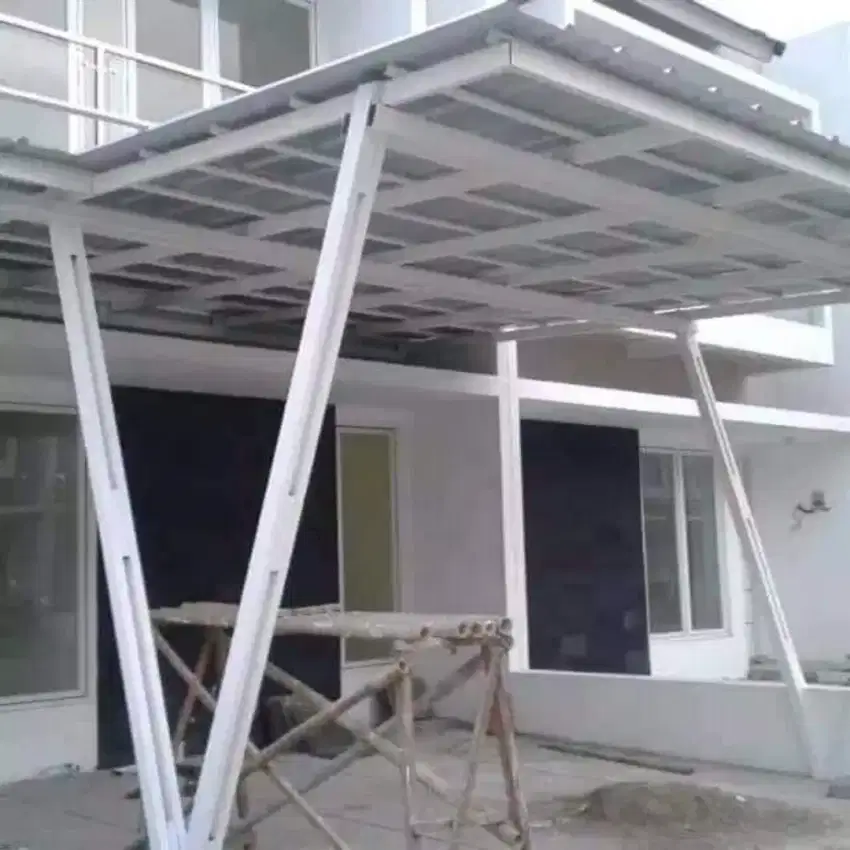 Pasang kenopi atap sepandek