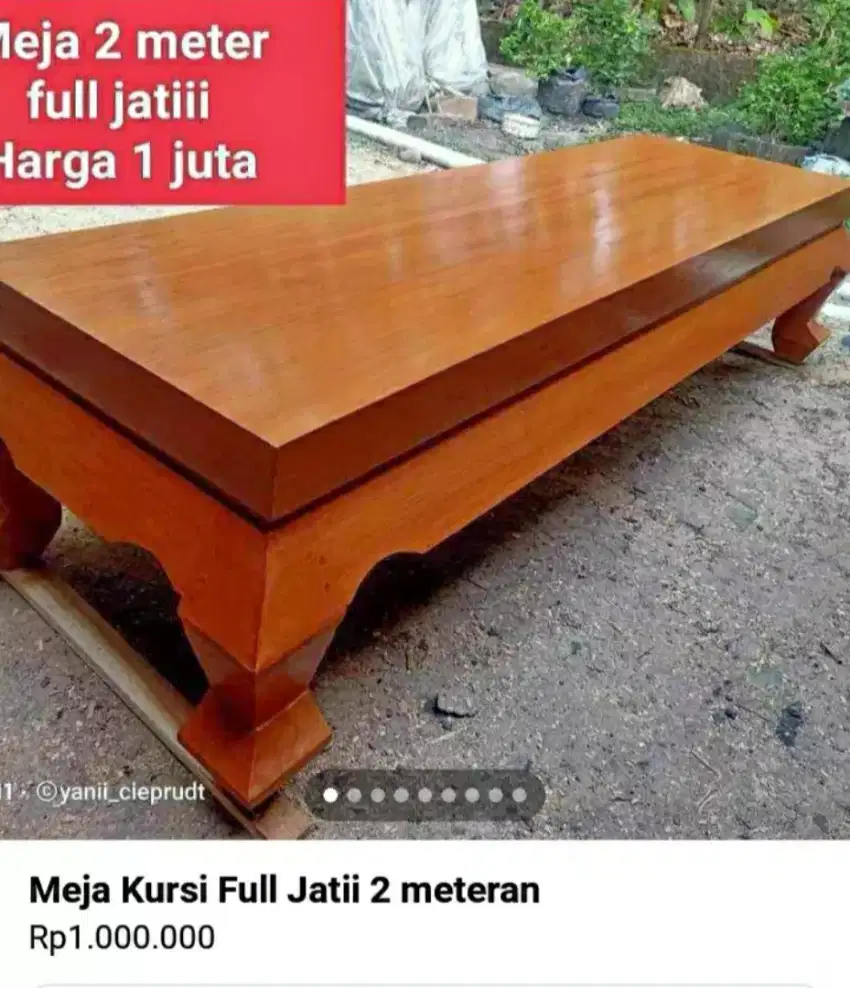 Meja tamu full kayu jati