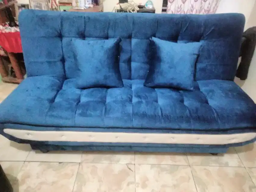 Sofa bed cover bludru 3 pungsi