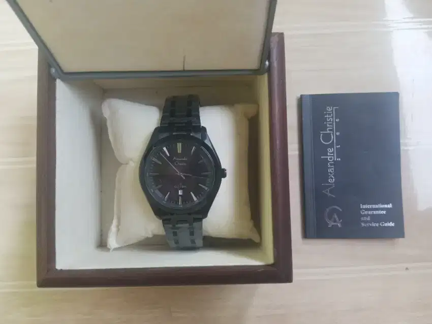 Jam Tangan Pria Alexandre Christie AC 8646 Full Black Original