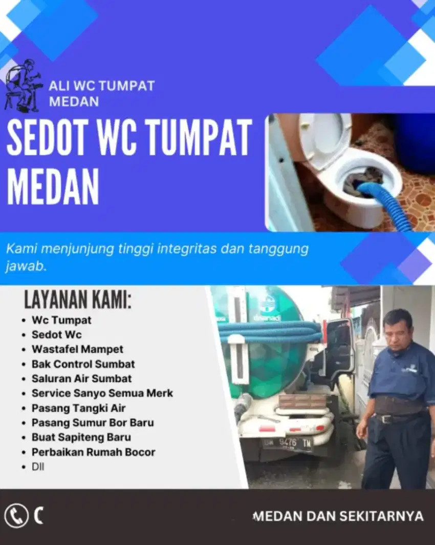 Tukang WC Tumpat sedot Wastafel sumbat Sal air mampet service Sanyo dl