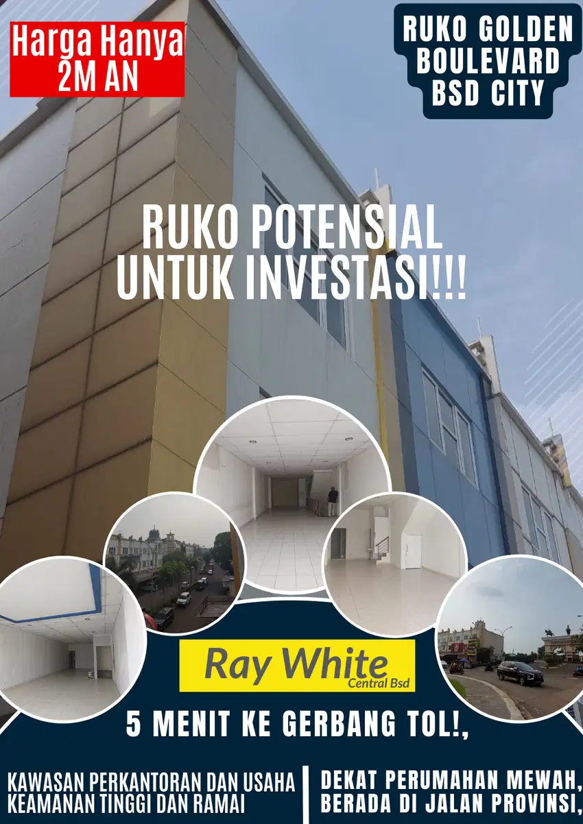 Dijual Ruko Bsd City, Peluang besar Investasi, lokasi dekat perumahan