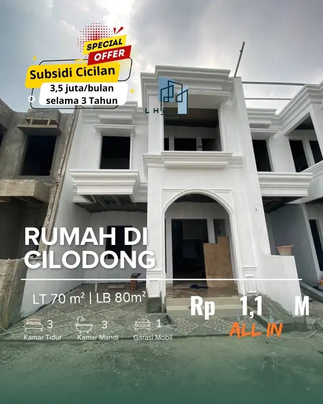 Rumah Subsidi Cicilan Selama 3 Tahun Free Biaya Biaya