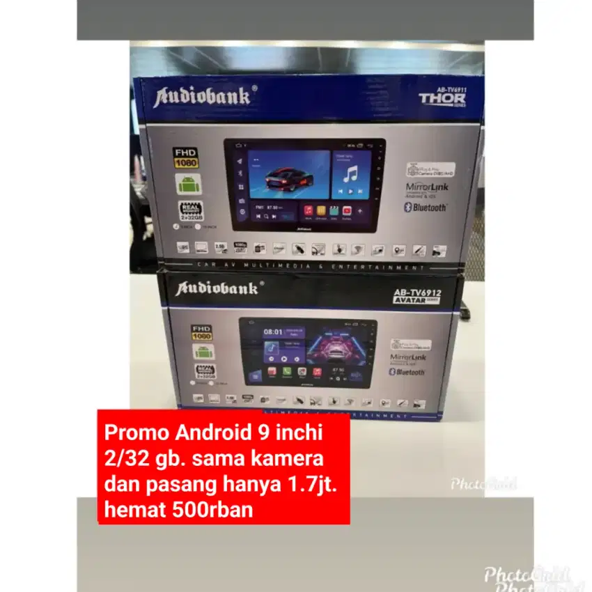 PROMO ANDROID . Double din head unit Audiobank 9 inchi