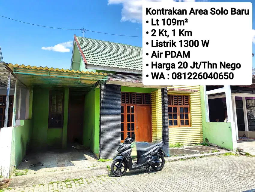 Kontrakan Rumah Area Solo Baru, Dekat The Park, Pakuwon Mall