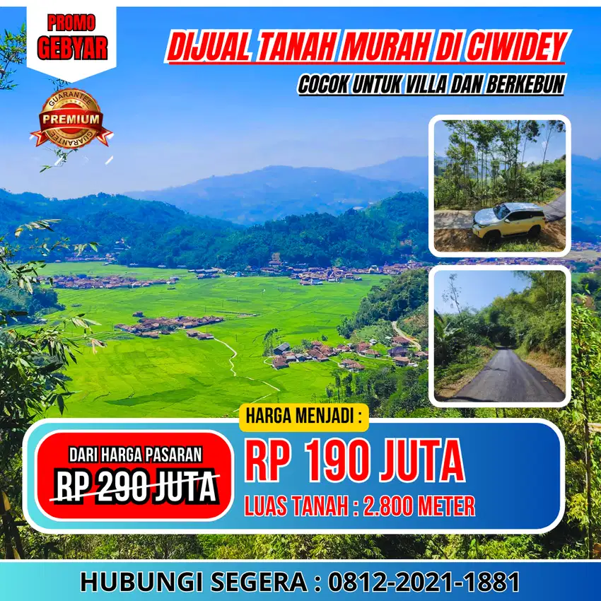 Jual Tanah Murah Di Bandung Cocok Untuk Villa Kebun