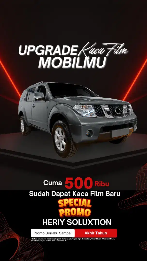 Promo Akhir Tahun Kaca Film Heriy Soluxtion Car Audio Pekanbaru