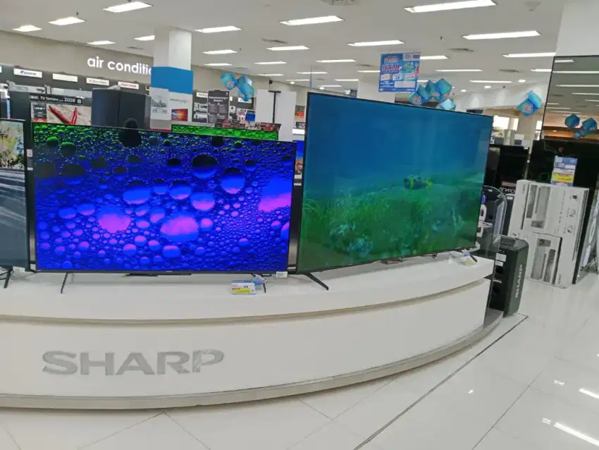 Se-GAMPANG ITU Cicil SHARP AQUOS XLED 4K UHD Smart TV 55 Bunga 0%