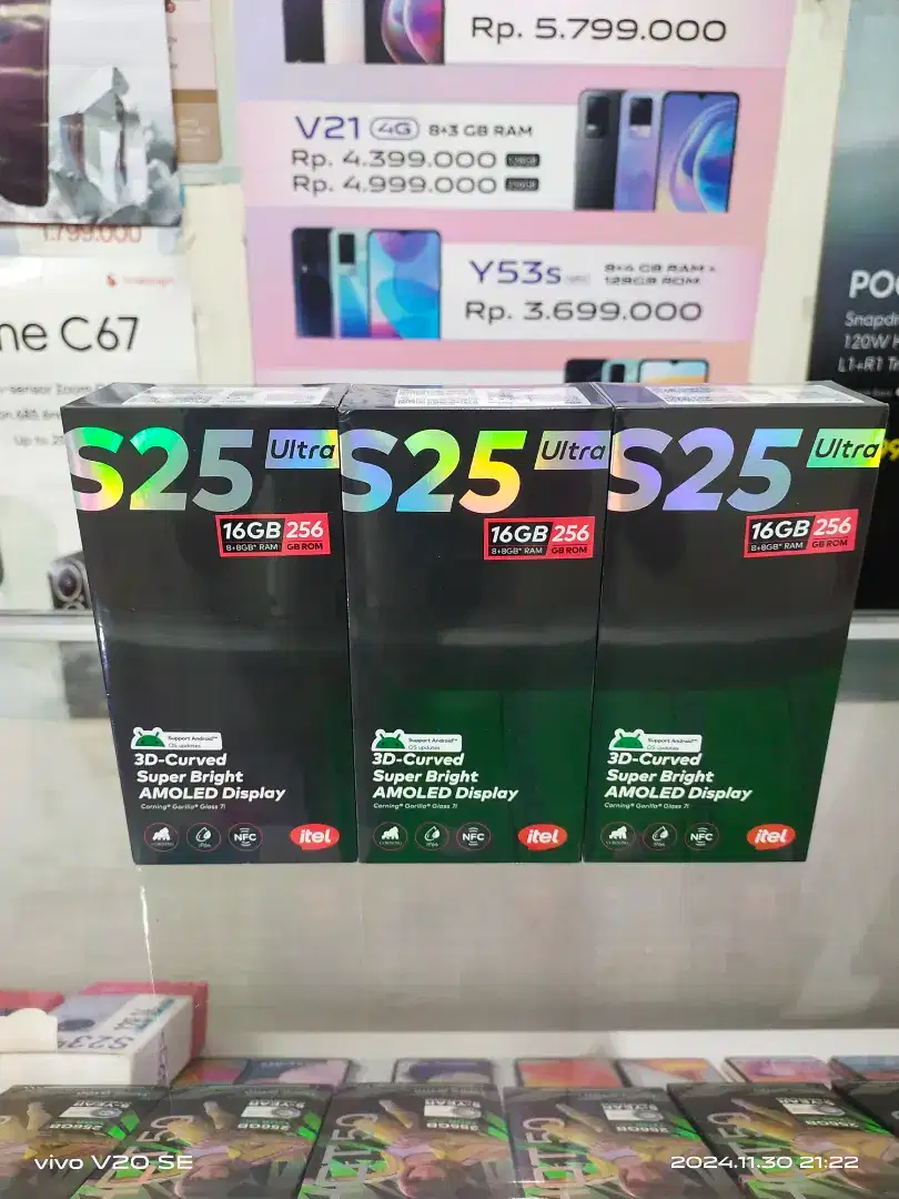 Itel S25 Ultra 8+8/256 GB Layar Curved AMOLED 12Hz Garansi Resmi