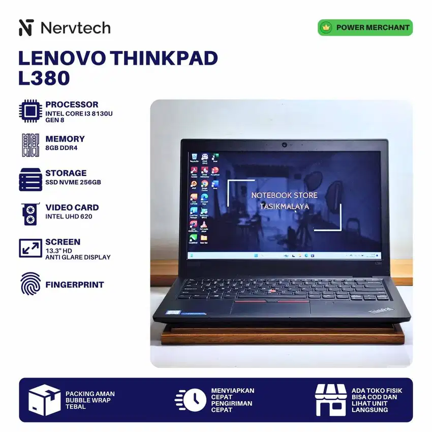 Lenovo ThinkPad L380 Core i3 8130U Gen 8 8GB/256GB 13 inch Laptop