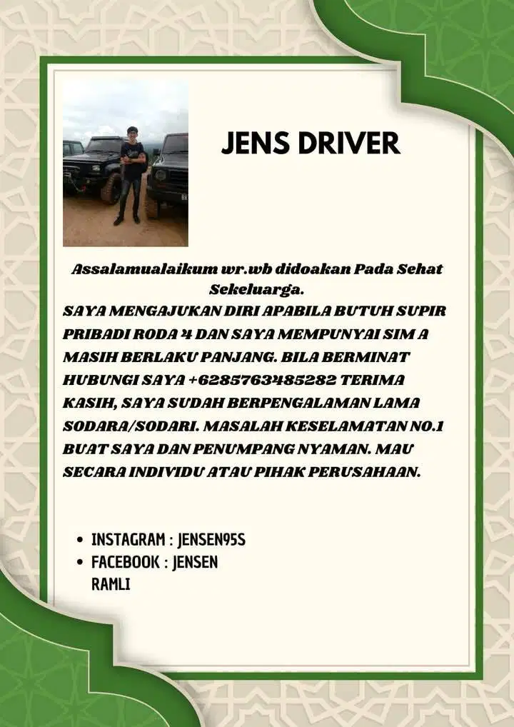 Jasa Supir/Driver Buat Individu, Rental dan Perusahaan