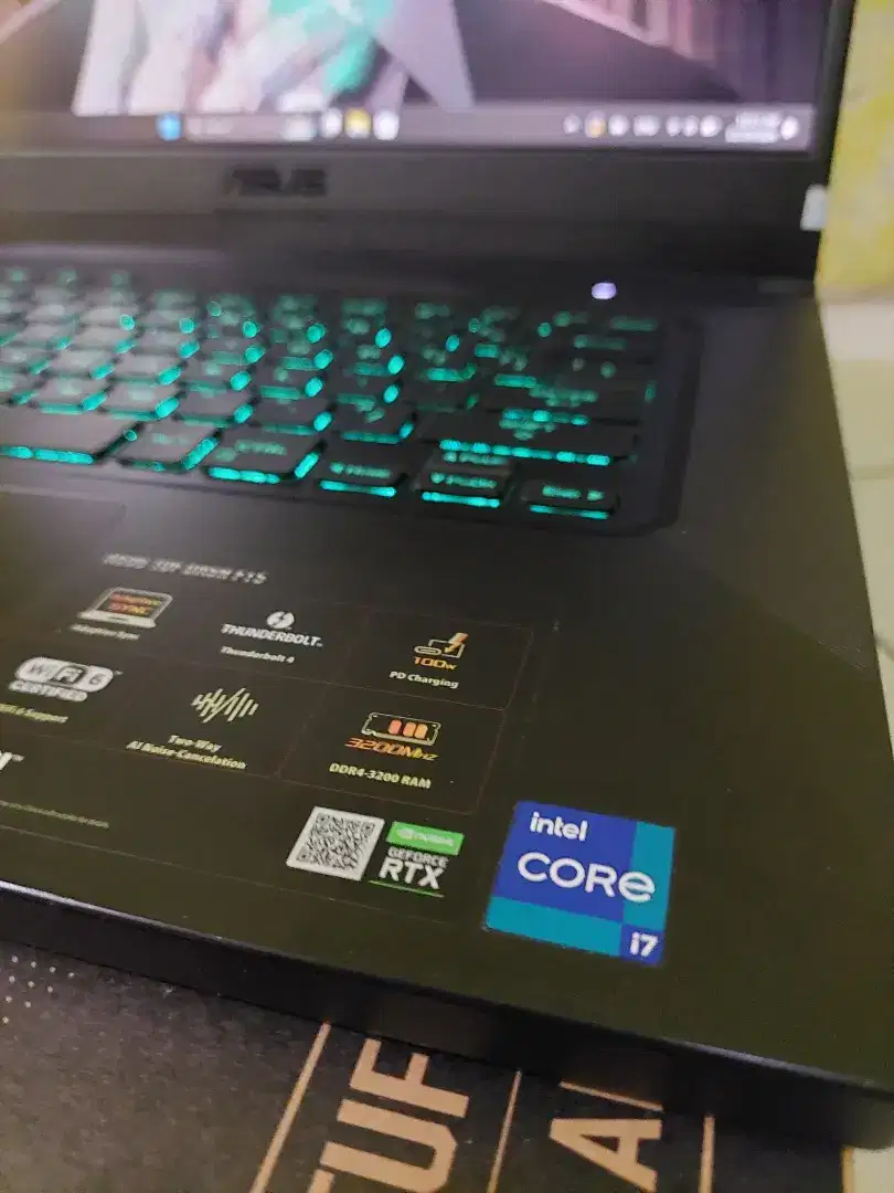 Asus Tuf Dash Core i7 11thn gen, RTX 3060