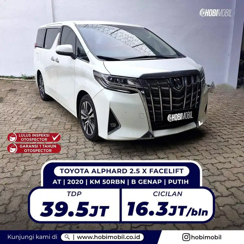 Alphard X 2.5 AT 2019 Pemakaian 2020