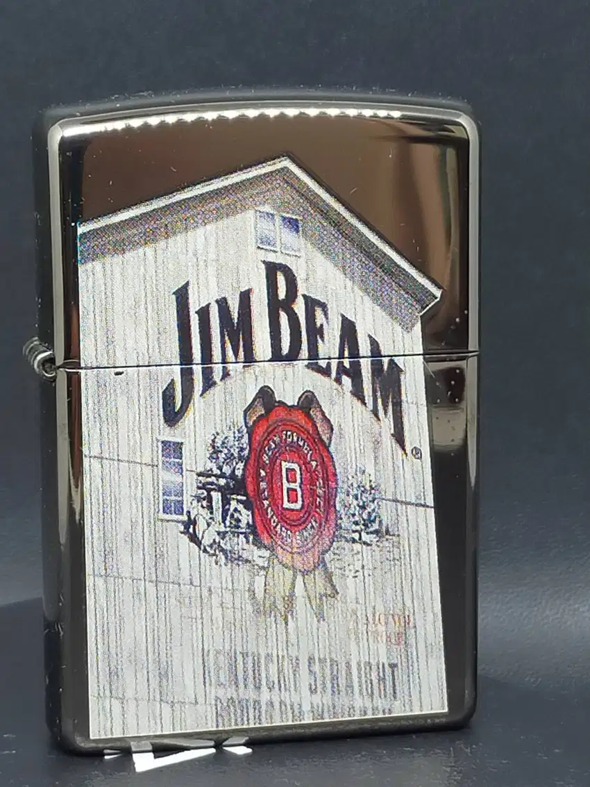 Zippo Jim Beam Barn Black Ice Original Tahun 2004