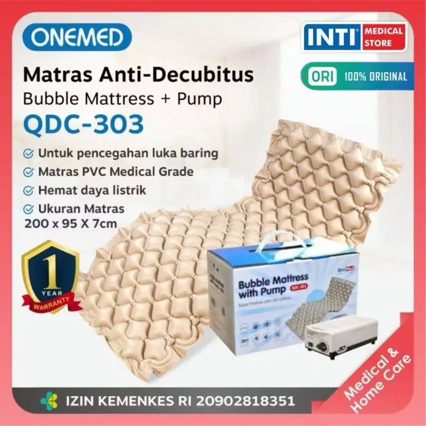 Onemed | Bubble Mattress + Pump QDC-303 | Matras Anti Decubitus