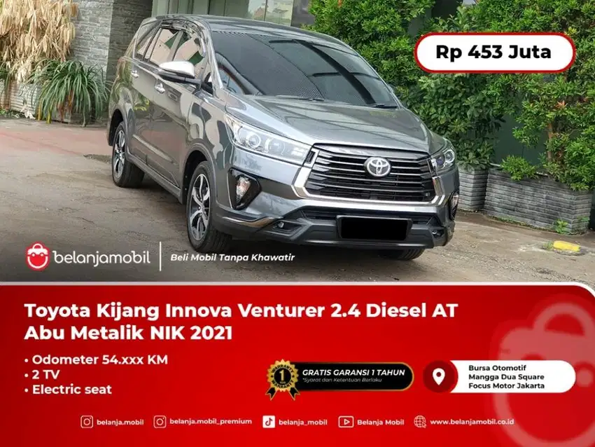 [2 TV] Toyota Kijang Innova Venturer 2.4 Diesel AT Abu Grey 2021/2022