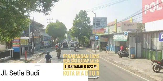 Tanah Pekarangan, Tengah KOTA MADIUN Jl Setiabudi, Lokasi Istimewa