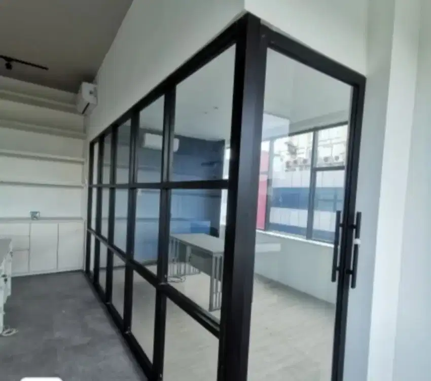 Murah!! Pintu kaca dan partisi kaca aluminium