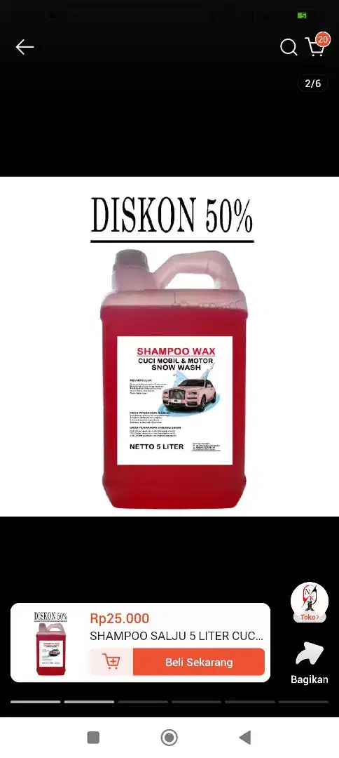 SHAMPOO KENDARAAN 5 LITER