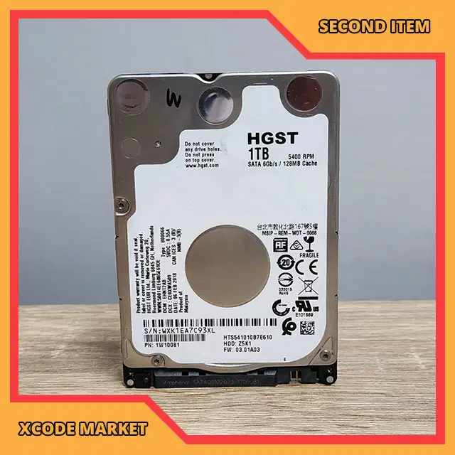 HDD HARDISK 2.5 SATA HGST 1TB 1TERA HTS541010B7E610 LAPTOP PS3 PS4 MIN