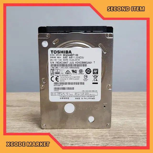 HDD HARDISK 2.5 SATA TOSHIBA SLIM 1TB 1TERA MQ04ABF100 LAPTOP PS3 PS4