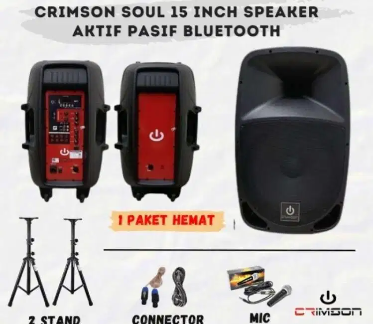 Salon speaker aktif crimson 15in 1set