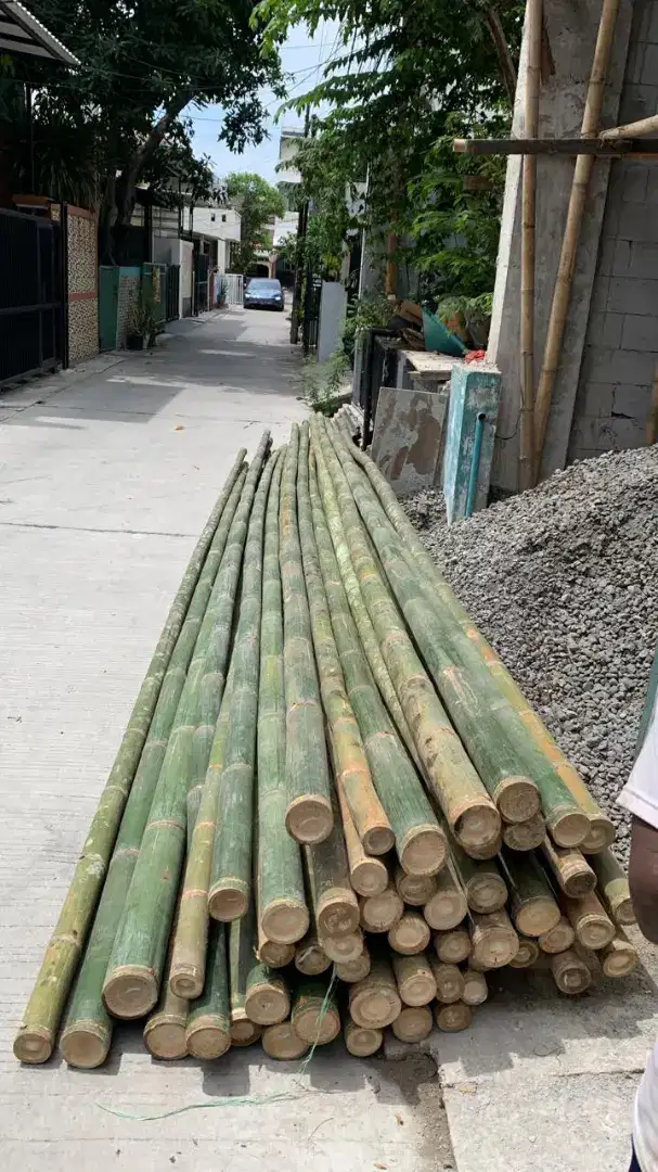 Jual bambu,kaso, triplek