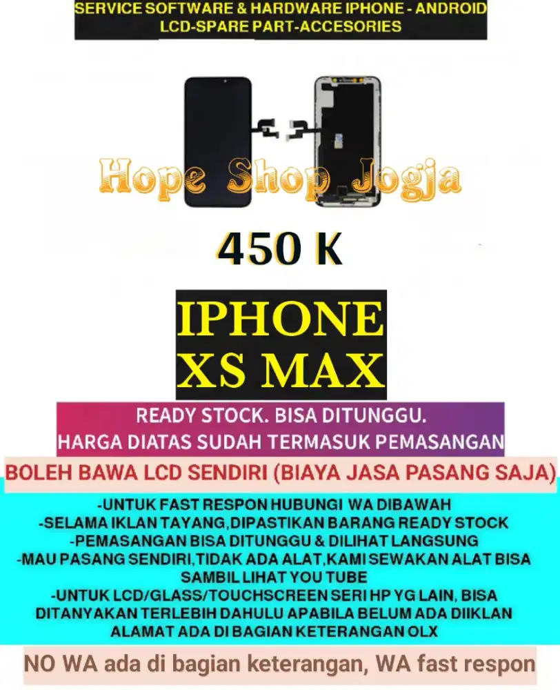 Service Iphone-Ganti Touchscreen-Baterai-LCD Iphone XS Max
