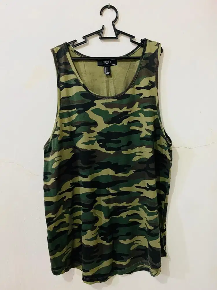 preloved man t-shirt sleeveless forever21 ori - size M