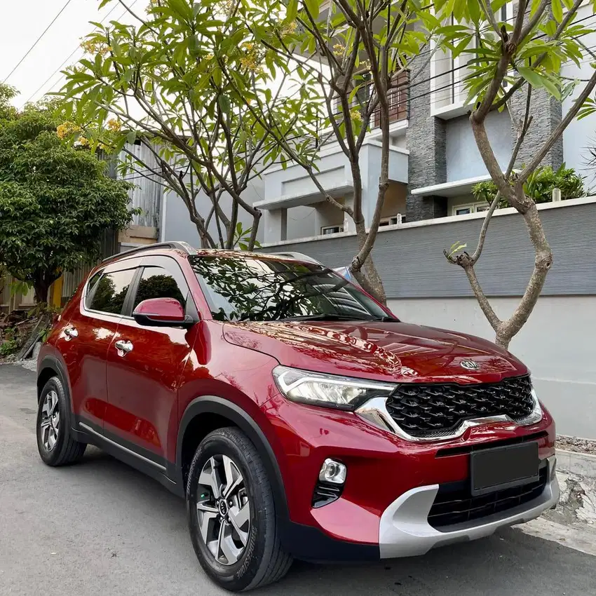 Low KM Kia Sonet Prime 2021 Merah Matic Tgn 1