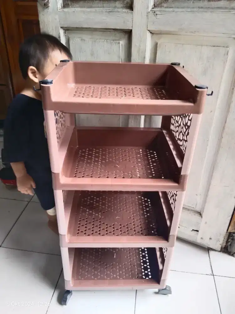 Rak serbaguna estetik rak susun rak buku rak sepatu rak baju