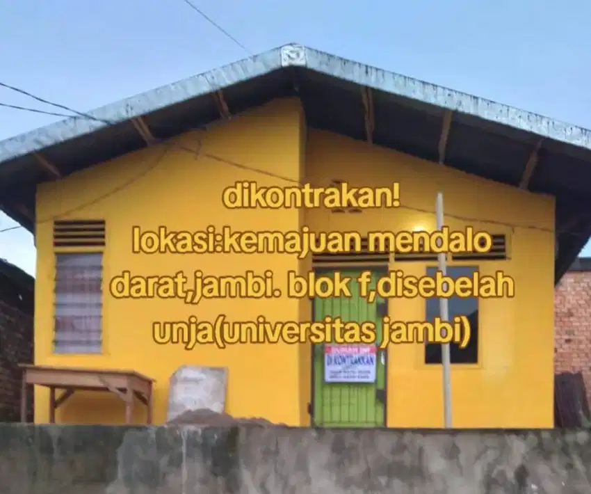 Dikontrakkan Rumah Dekat Universitas Jambi