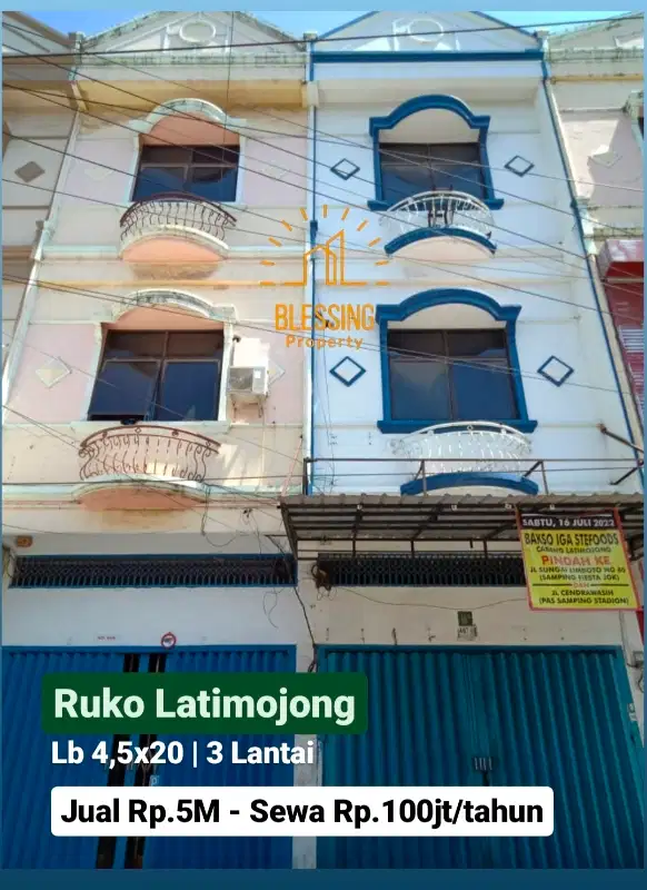 Ruko sewa dan jual jl gunung latimojong