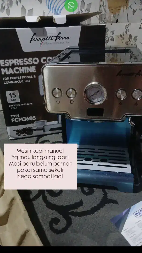 Mesin kopi espresso manual