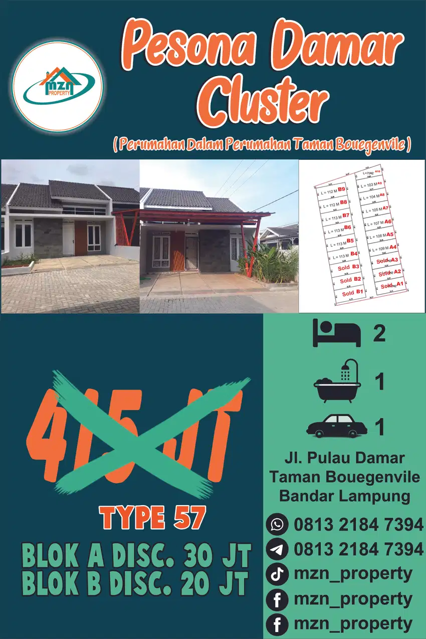 Pesona Damar Cluster (Perumahan dalam Perumahan) Promo Disc