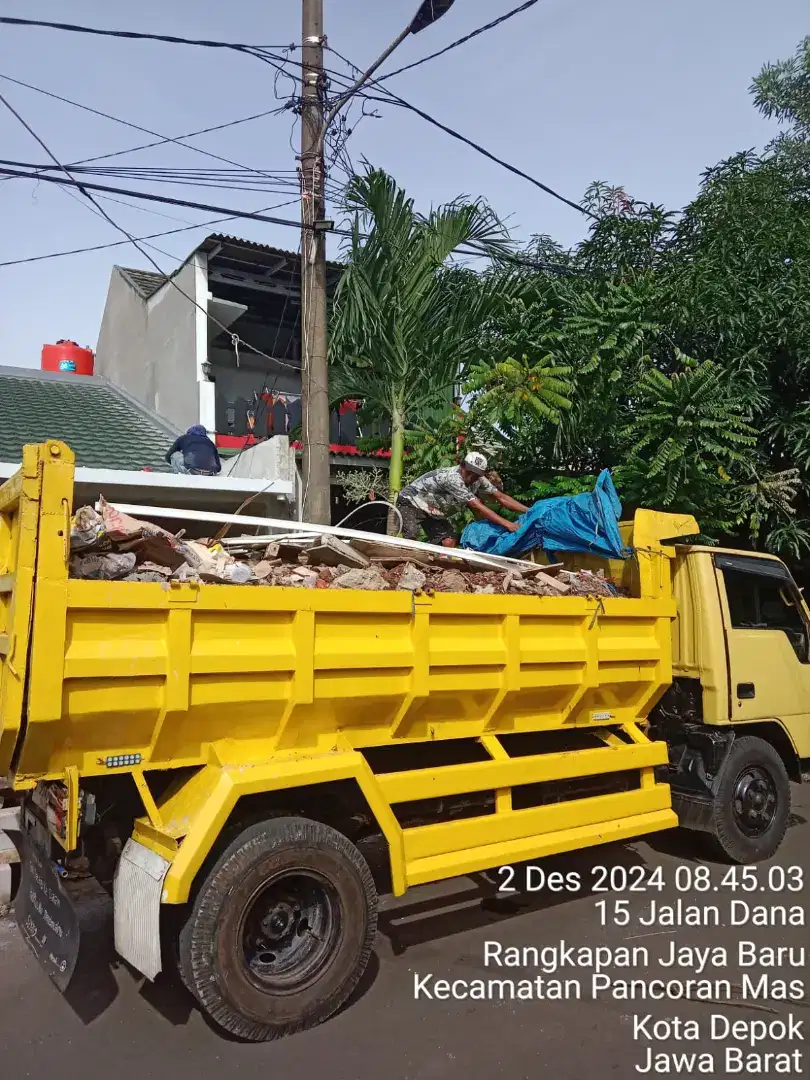 Jasa buang puing sampah proyek