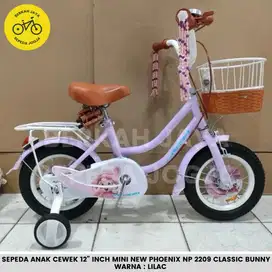 Sepeda Anak Cewek 12” 16” 18” inch Mini New Phoenix Classic Boncengan