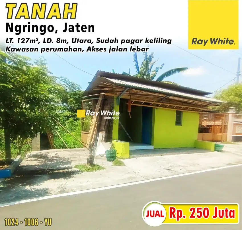 Dijual Tanah Kavling di Area Perumahan Ngringo, Jaten