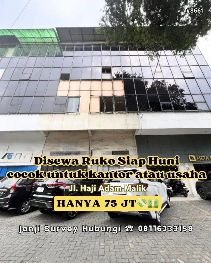 Disewakan Ruko Gandeng cocok usaha atau kantor di Daerah Adammalik