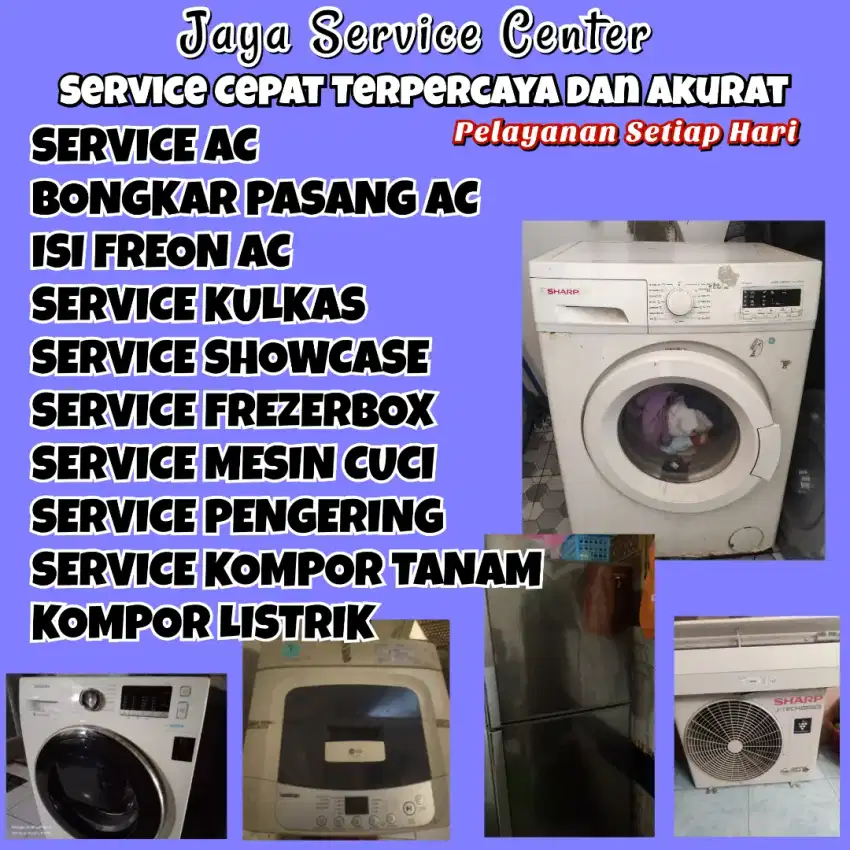 Service AC Bongkar AC Pasang AC Servis Mesin Cuci Kulkas Frezer Deket