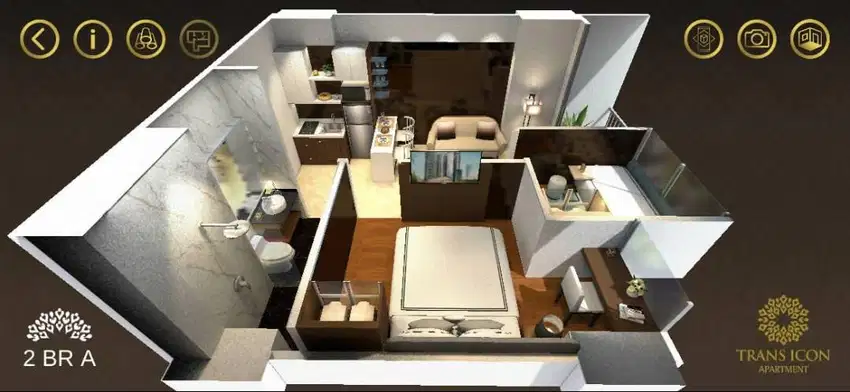 Apartement Type  Aspen B. 2BR-A. LT 10. UNIT - .   2 Kamar Tidur
