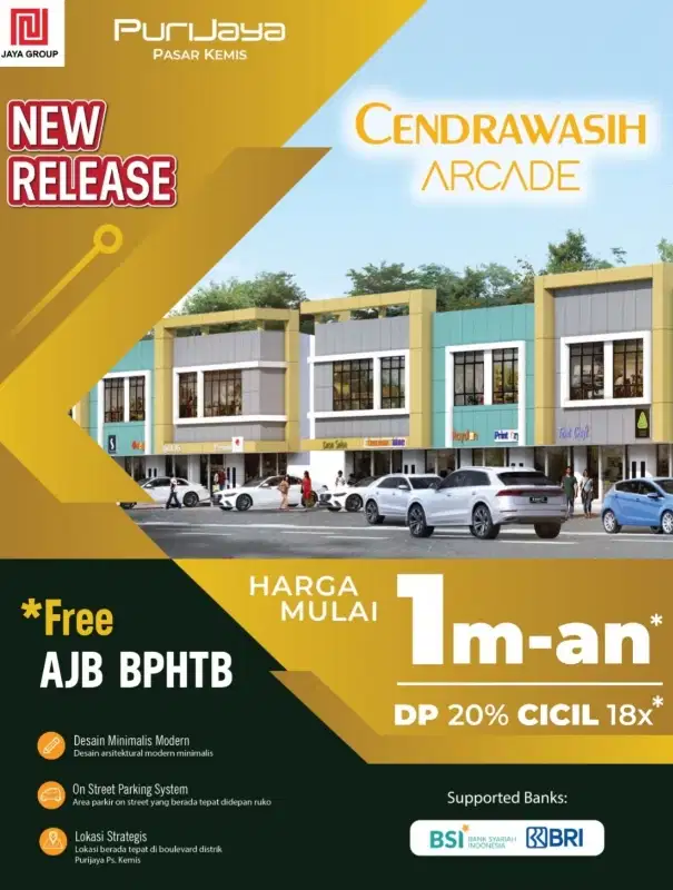 Puri jaya ruko baru cendrawasih DP 18x