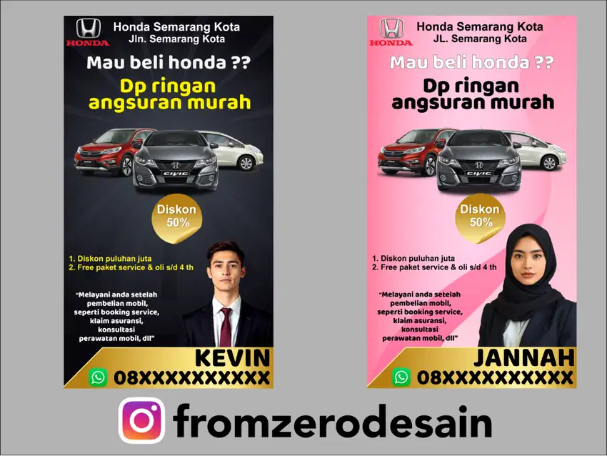 desain grafis video grafis tema sales mobil -from zero desain semarang