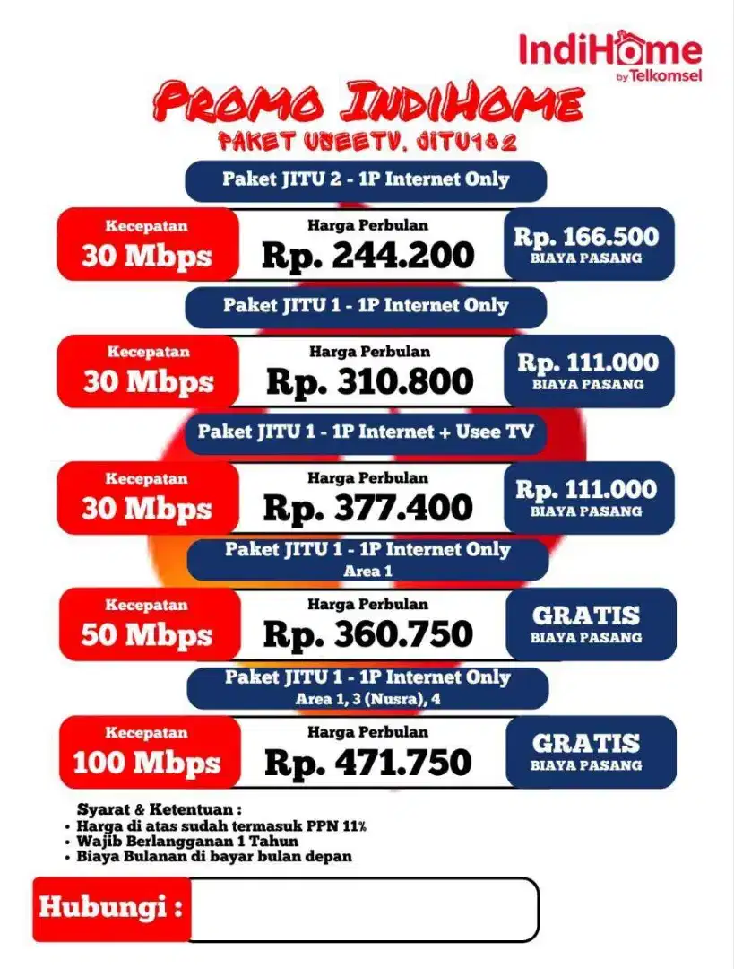 Melayani pemasangan wifi indihome medan