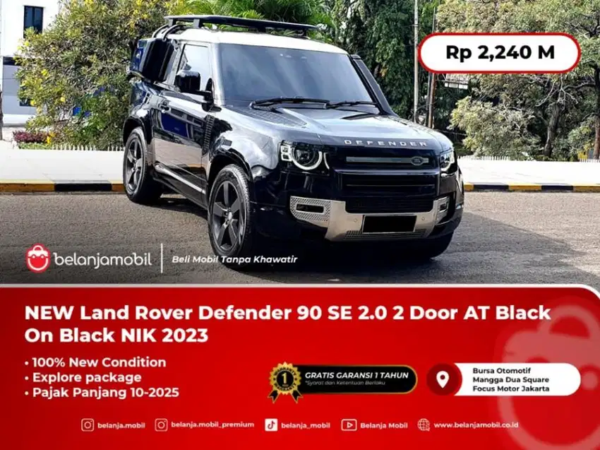 [ NEW ] Land Rover Defender 90 SE 2.0 Explore 2Door AT Black 2023/2024