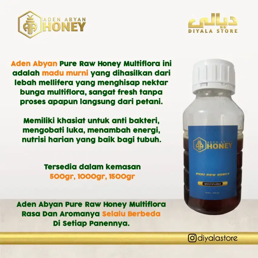 Madu Multiflora Pure Raw Honey 1500 gr