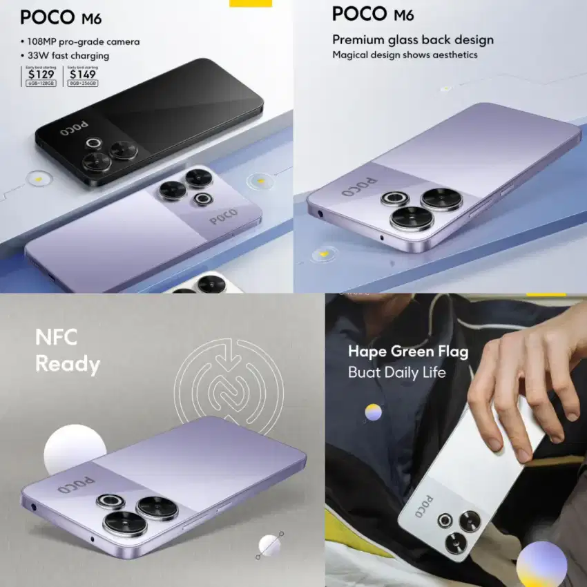 Poco M6 8/256 BARU garansi resmi