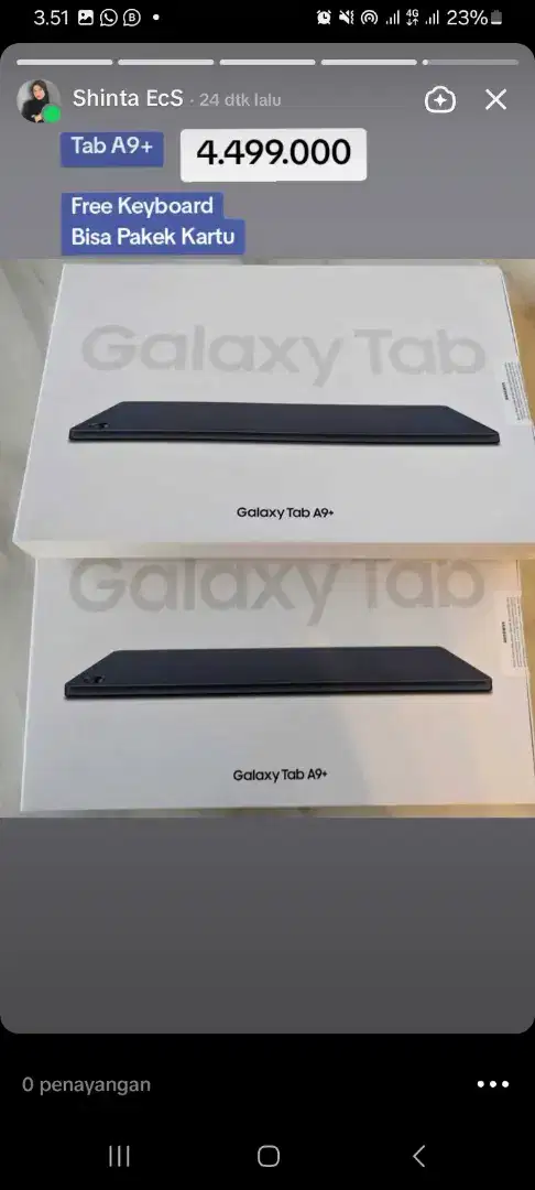 TABLET SAMSUNG A9+ WIFI. FREE KEYBOARD